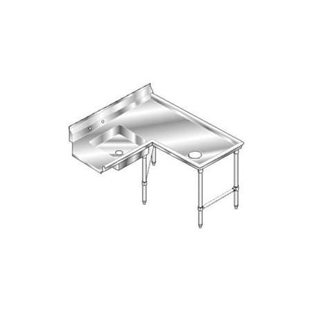 Aero Aerospec SS NSF Soiled Island w/ Right Drainboard - 60 x 60 2SDI-R-60
